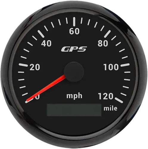 Miniatura 37 de ELING Velocímetro GPS de 3.346 in 0-200 MPH Kit de medidor de velocidad para coche, camión, motocicleta con 7 retroiluminaciones 12 V 24 V