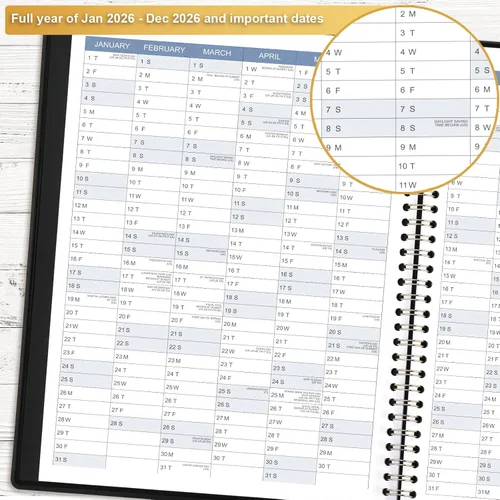 Miniatura 3 de Libro de citas 2026 – Agenda diaria por hora 2026, enero de 2026 a diciembre de 2026, 9 x 11 pulgadas, agenda 2026, agenda grande, libro de citas