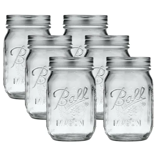 Miniatura 21 de Ball Mason, Frascos de mermelada con tapas y bandas, Set de 12 unidades de 4 oz, 4 onza, Transparente