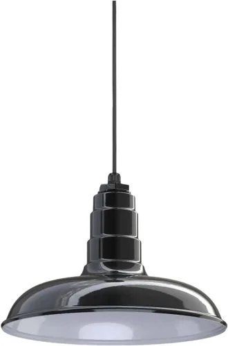 Miniatura 27 de Steel Lighting Co. Malibu - Lámpara colgante Montaje en techo Domo de 14 pulgadas vástago de 12 pulgadas Estilo de granja de acero Rojo