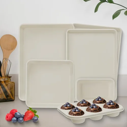 Miniatura 7 de AIVIKI - Juego de moldes para hornear, juegos de utensilios para hornear antiadherentes, sartenes para horno para cocinar, juego de 6 piezas
