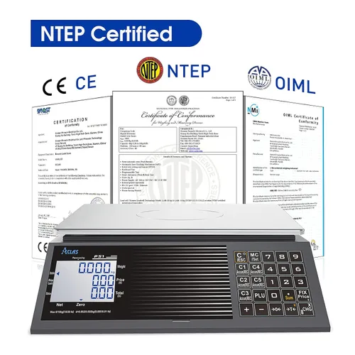 Miniatura 2 de ACLAS Báscula de computación de precio digital NTEP certificada legal para el comercio 30 libras 0.01 libras Báscula comercial al por menor