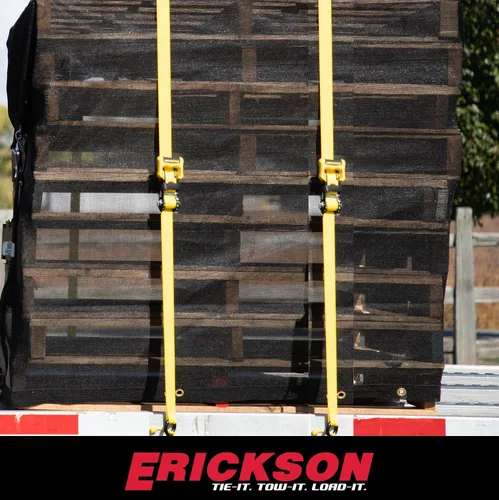 Miniatura 3 de Erickson Correas de amarre de trinquete – (paquete de 2) 1-1/4 pulgadas x 14 pies con mango móvil – Resistencia a la rotura de 2000 libras, correa