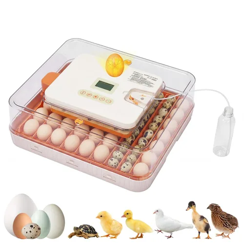Miniatura 10 de 48 incubadoras de huevos para incubar huevos, incubadora de huevos de gallina con vela de huevos, giro automático de huevos y temperatura, control