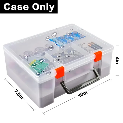 Miniatura 5 de Estuche Organizador de Baterías con Probador de Baterías, Caja de Almacenamiento con Más de 120 Contenedores Transparente para AA AAA 9V C D Litio