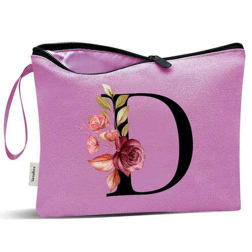 Miniatura 62 de Vavabox A-Z Bolsa de Maquillaje Personalizada, Regalos de Cumpleaños para Mujeres y Mamá, Regalos para la Mejor Amiga, Bolsa de Cosméticos