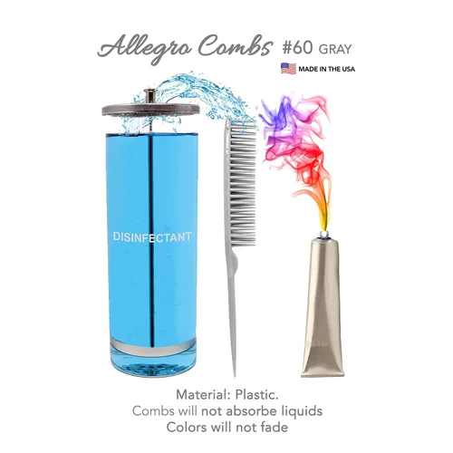 Miniatura 3 de Allegro Combs Peines de peluquería para peluquería de peluquería de 3 filas para cabello natural y pelucas para cabello rizado, fabricados