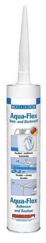Miniatura 7 de WEICON Aqua-Flex Sellador impermeable y adhesivo para uso bajo el agua Cartucho de 10.5 onzas Bonds superficies húmedas Flexible y pintable