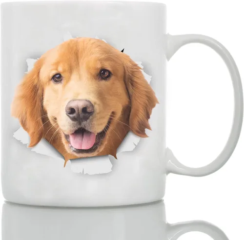 Miniatura 8 de Winston & Bear Magnífica taza de café de cerámica Golden Retriever Puppy – Regalo perfecto para Golden Retriever – Taza divertida y linda