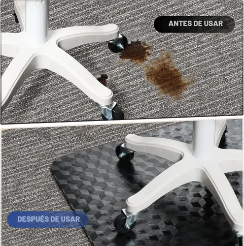 Miniatura 4 de BesWin Tapete para silla de oficina, 48 x 30 pulgadas, tapete para silla de escritorio de computadora para suelos de moqueta baja, protector de Negro