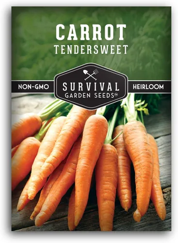 1 paquete de semillas de zanahoria tiernas para plantar, paquete con instrucciones para cultivar zanahorias naranjas largas y crujientes en tu