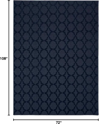 Miniatura 352 de Garland Rug Sparta - Alfombra antideslizante de polipropileno de 2 pies x 12 pies, color negro, ideal para salas de estar y pasillos, elegante