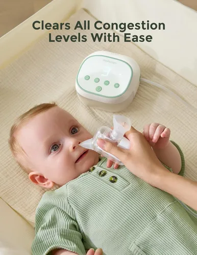 Miniatura 6 de Momcozy BreezyClear Pro™ Aspirador Nasal para Bebé, Succionador de Nariz de Grado Hospitalario de 75 kPa con 9 Niveles de Succión Ajustables
