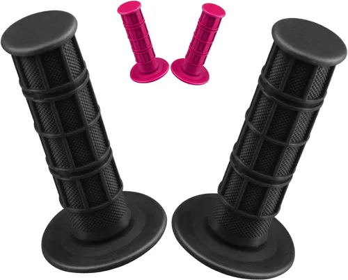 Empuñaduras de goma de 7/8 pulgadas de 0.866 in, piezas de repuesto para Arctic Cat Suzuki, Yamaha, Kawasaki, Honda, ATV, Pit Dirt Bike. Negro