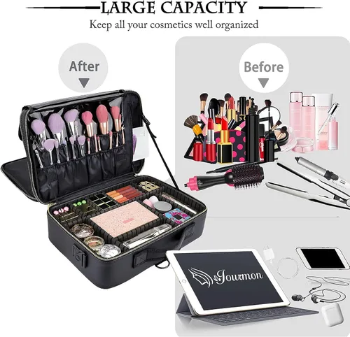 Miniatura 5 de Estuche de maquillaje de viaje JOURMON, Negro, L