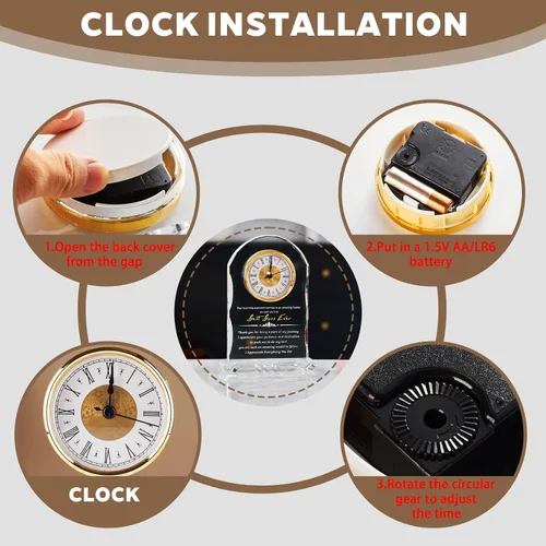 Miniatura 6 de Reloj de Cristal Significativo para Jubilación, Regalos para Mujeres y Hombres, Mejor Jefe de Todos, Feliz Reloj de Jubilación Placa de Regalo