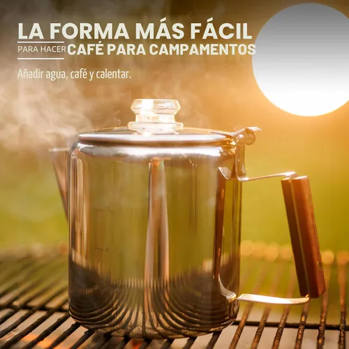 Miniatura 4 de COLETTI Cafetera percoladora Bozeman — SIN aluminio ni plástico [6 tazas]