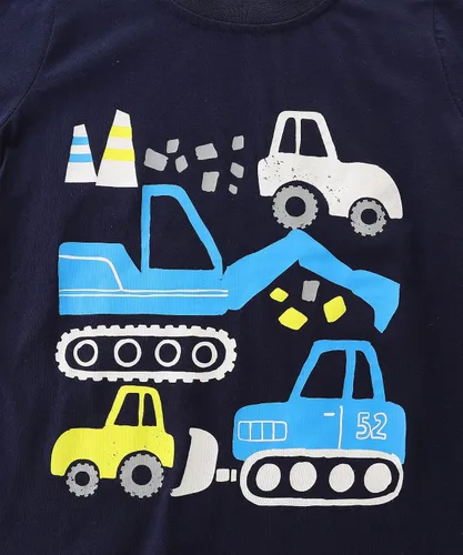 Miniatura 3 de Conjunto de camiseta de manga corta y pantalón corto de algodón para bebé