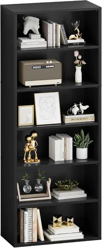 Miniatura 12 de YESHOMY Estantería industrial de 6 niveles, estantería beige de 71 pulgadas de alto, marco abierto, estantería básica de pie y estantería