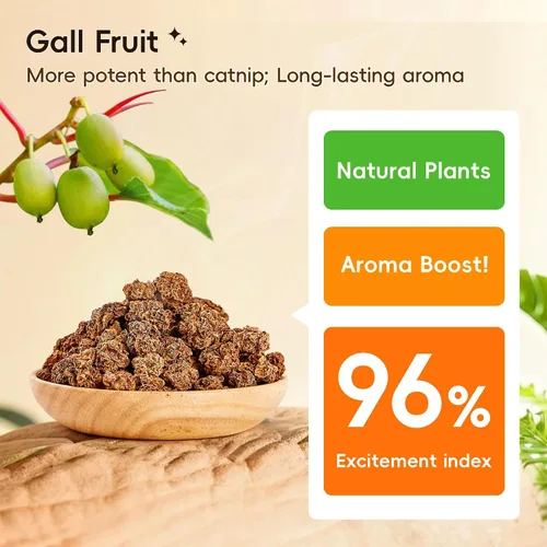 Miniatura 5 de Potaroma Juego de juguetes naturales para gatos con hierba gatera Silvervine y fruta con carcasa de felpa, juguetes orgánicos para gatitos