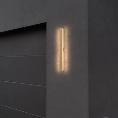 Miniatura 11 de LEEKI - Lámpara exterior moderna de 24 pulgadas - Luminaria exterior rectangular - 19W 3000K - IP65 Antióxido - Negro