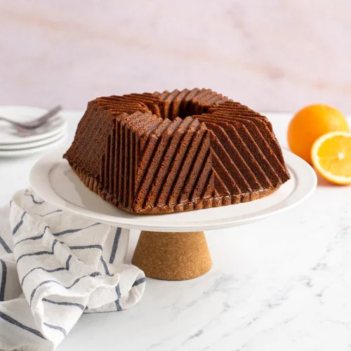Miniatura 4 de Nordic Ware Bundt Sartén cuadrada, capacidad de 10 tazas, grafito