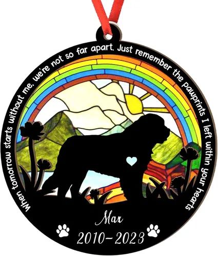 Miniatura 43 de Adorno personalizado para atrapasoles de sabueso afgano, adorno de Navidad de sabueso afgano, regalo para perro amante, sabueso afgano conmemorativo