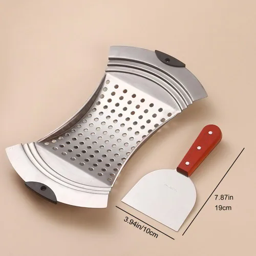 Miniatura 6 de Spaetzle Maker de acero inoxidable con mango de agarre, colador de pasta, cuchara espumadora, colador de pasta, herramienta tradicional de bola