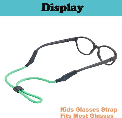 Miniatura 5 de Correa para lentes de sol para niños, niñas y niños pequeños, soportes ajustables para anteojos alrededor del cuello, correa para gafas, cordón