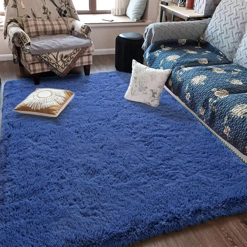 Miniatura 38 de Alfombras ultrasuaves y esponjosas para dormitorio, de 5 x 8 pies, alfombras de área de pelo largo para sala de estar, alfombra peluda grande