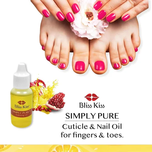Miniatura 4 de Aceite para cutículas y uñas Bliss Kiss Simply Pure, 0.5 onzas, claro