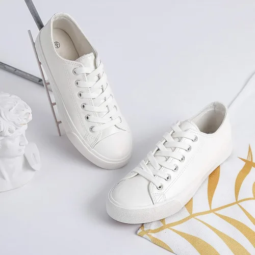 Miniatura 6 de Zapatos de lona para mujer zapatos de tenis de caña baja con cordones