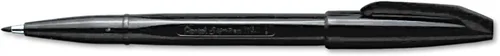 Pentel S520A Sign Pen - Marcador de color de punta fina, punta de bala, 0.276 in, barril negro/tinta, docena