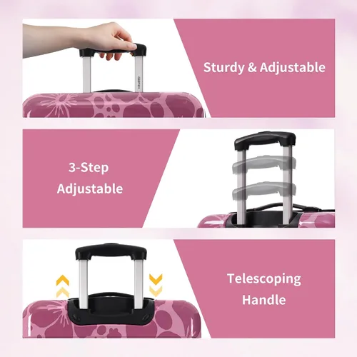 Miniatura 544 de Merax Juegos de equipaje de mano en maleta aprobada por aerolíneas, estuche rígido con ruedas giratorias expandibles, Negro