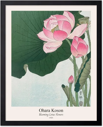Miniatura 68 de Poster Master Vintage Ohara Koson Poster - Retro Blooming Lotus Flowers Print - Japanese Art - Flower Illustration - Aesthetic Design - Floral