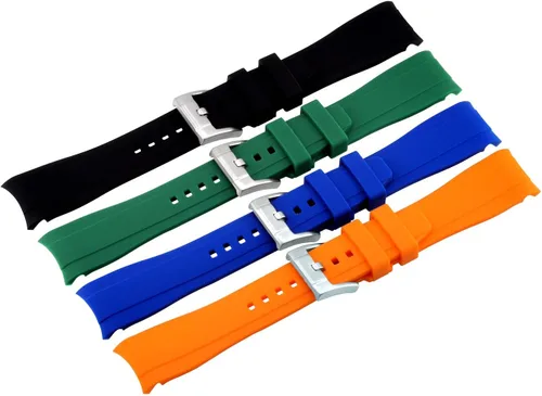 Miniatura 7 de YISIWERA Correa de reloj de silicona de alta calidad con extremos curvados universales de goma para hombres y mujeres de 0.709in, 0.787in, 0.866in