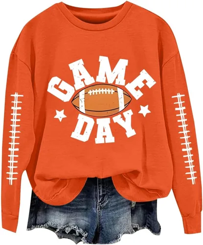Miniatura 7 de Women's Oversized Sweatshirt, Long Sleeve Sweatshirts Crewneck Printed Pullover Tops, S-3XL