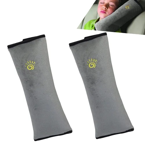 Miniatura 9 de 2 almohadas azules para cinturón de seguridad para niños, almohada para cinturón de seguridad de bebé, protector de almohada de asiento de automóvil