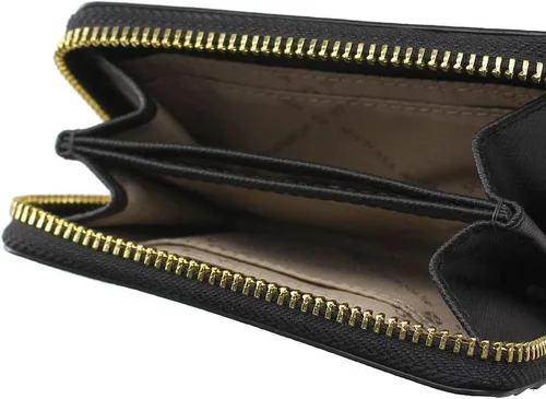 Miniatura 3 de Michael Kors Jet Set - Estuche para tarjetas con cremallera y logotipo de viaje MarrónNegro
