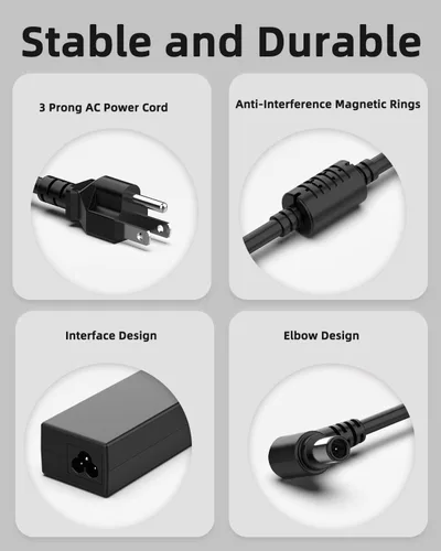 Miniatura 3 de Cable de alimentación de 19 V CC compatible con cargador de monitor LG 32LH570B 29UM57-P 27EA63V-P 26LN4500 25UM57 32 27 26 24 23 22 20 19 pulgadas