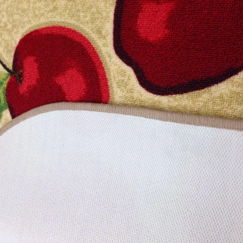 Miniatura 6 de Juego de 2 alfombras y tapetes de cocina lavables a máquina, diseño de manzana roja, antideslizante, absorbente, alfombra de cocina