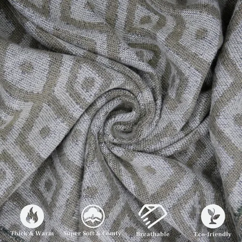 Miniatura 133 de Poncho chal para mujer, suéteres suaves y cálidos para mujer, parte delantera abierta, poncho de viaje para otoño, invierno y primavera