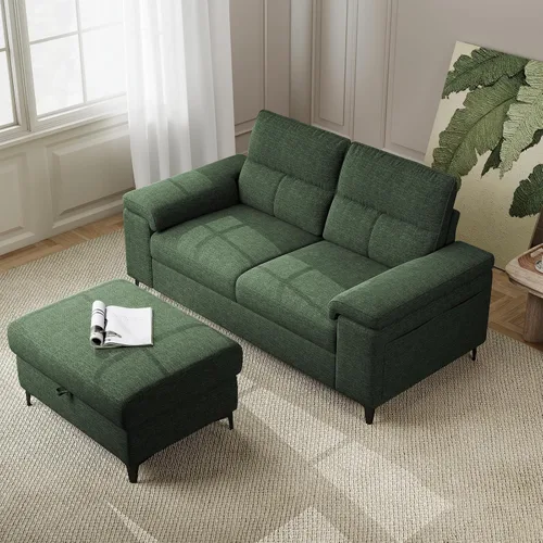 Miniatura 23 de Upvilla Sofá moderno de 71.25 pulgadas para sala de estar, sofás de asiento profundo con cojín de 8 pulgadas, cómodo sofá de amor de felpilla de 2