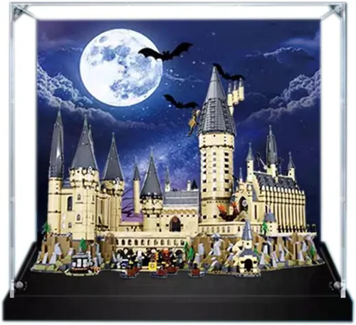 Miniatura 9 de Vitrina acrílica para Lego Harry Potter Hogwarts Castle 71043, escaparate, protege y decora modelo con almacenamiento a prueba de polvo (fondo C)