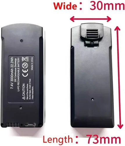 Miniatura 3 de 7.4V 3000mAh V198 MAX PRO 8K Drone Batería para V198 GPS RC Quadcopter Batería de repuesto Accesorios Piezas (3 piezas)