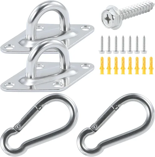 Miniatura 8 de 8 ganchos de ojo de acero inoxidable 304 de 1.8 pulgadas y 8 ganchos de acero inoxidable 304, gancho de techo de tornillo, accesorios de vela