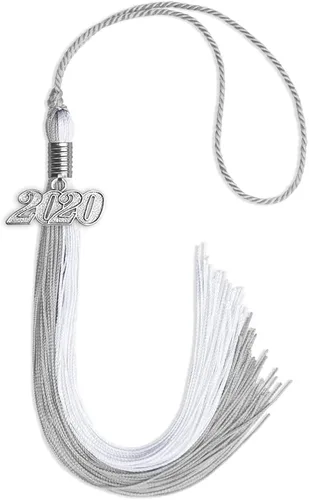 Miniatura 109 de Endea Graduation Borla de doble color con gota de fecha plateada (negro/oro antiguo, 2025)