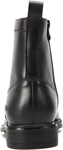 Miniatura 4 de Botas de vestir Chelsea para hombre, botas altas o medias, sin cordones, para negocios, de cuero genuino, para trabajo, uso diario, zapatos casuales