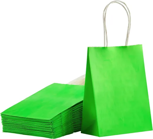 Miniatura 16 de SUNCOLOR 25 bolsas pequeñas de regalo negras con asas, mini bolsas de regalo de 6 pulgadas para recuerdos de fiesta, golosinas y recuerdos de boda
