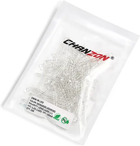 Miniatura 2 de CHANZON 100 unids 0.118 in Rayo infrarrojo IR 850nm emisor LED diodo luces (transparente transparente lente redonda DC 1.4V-1.6V 20mA) iluminación